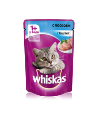 Whiskas для кошек паштет с лососем 85 гр.